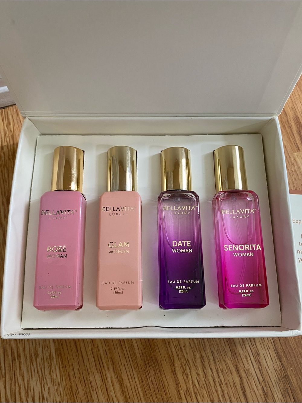 Bella Vita Luxury Fragrance White and Gold Gift Box